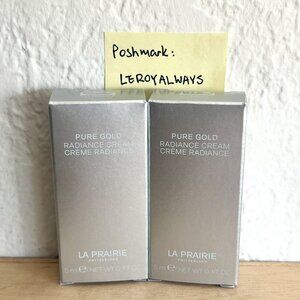 2X BNIB La Prairie Skincare Pure Gold Radiance Cream 0.17 oz / 5 ml ea.